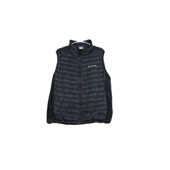 Columbia Other - Columbia Sportswear Powder Pass Hybrid Vest Men Large Black Logo Full Zip Winter